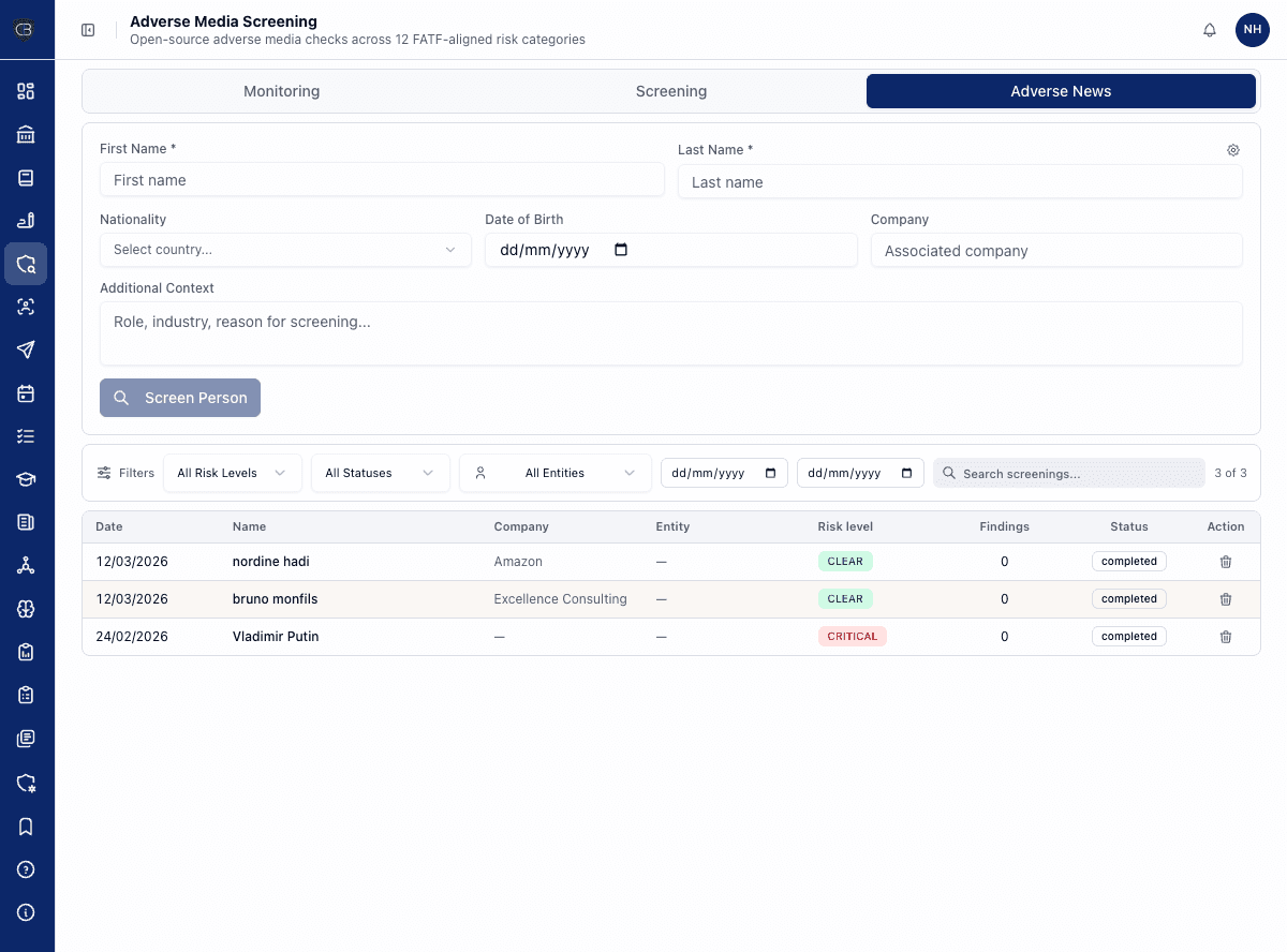 Seven lists, one pass, full audit trail - secondary